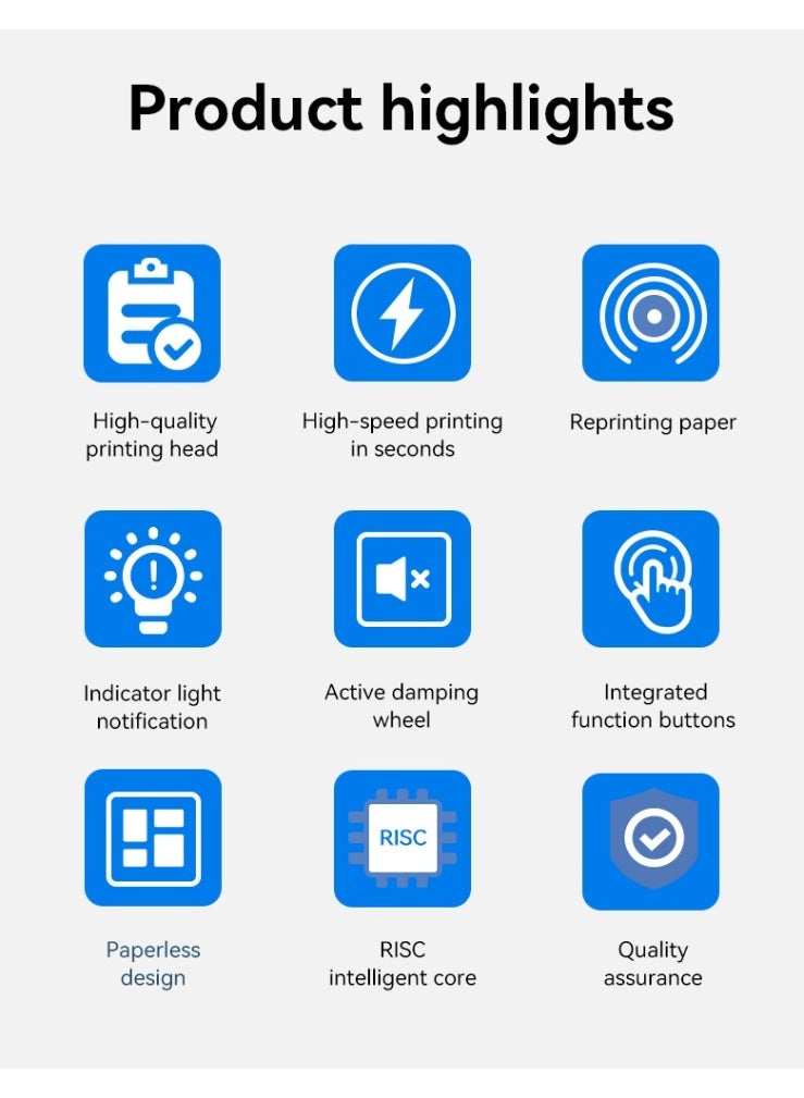 Deli S3021 High Performance USB + Bluetooth Thermal Receipt Printer - Image 3